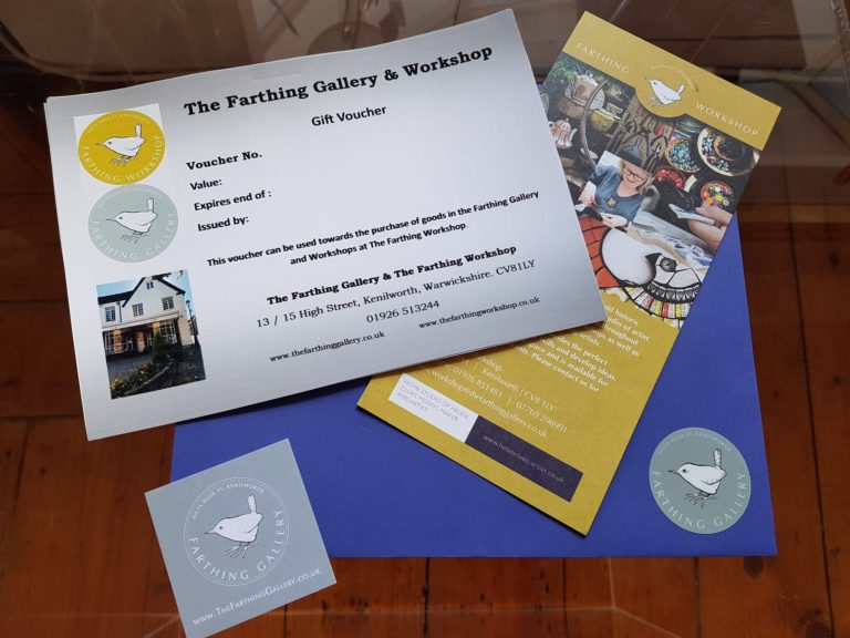 The Farthing Gallery and Workshop Gift Vouchers